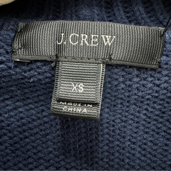 J. Crew Rib Front Knit Open Cardigan Blue Sz XS 100% cotton beach sweater - Picture 4 of 4